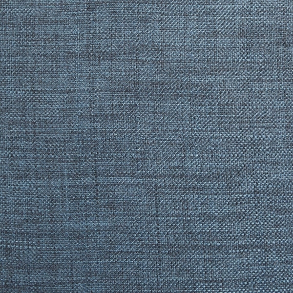 BAKAJI Pouf Aufbewahrungsbox Fußhocker aus Holz mit Innenfach, Aufbewahrungskiste mit gepolstertem Sitz, runder Hocker 51 x 51 x 43 cm, Einrichtung für Wohnzimmer, Kinderzimmer (Leinenblau) Bild 6