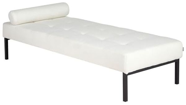 Chaiselongue Bouclé weiß mit Kissen CHINON Bild 4