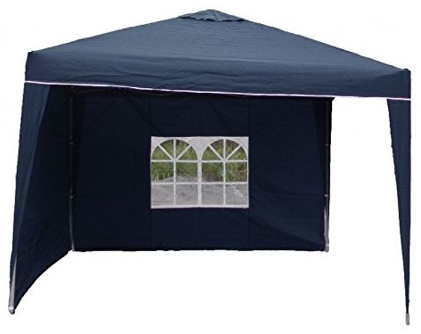 Alu Pavillon Faltpavillon 3x3m Gartenpavillon Gartenzelt Partyzelt Wasserabweisend Blau Bild 3