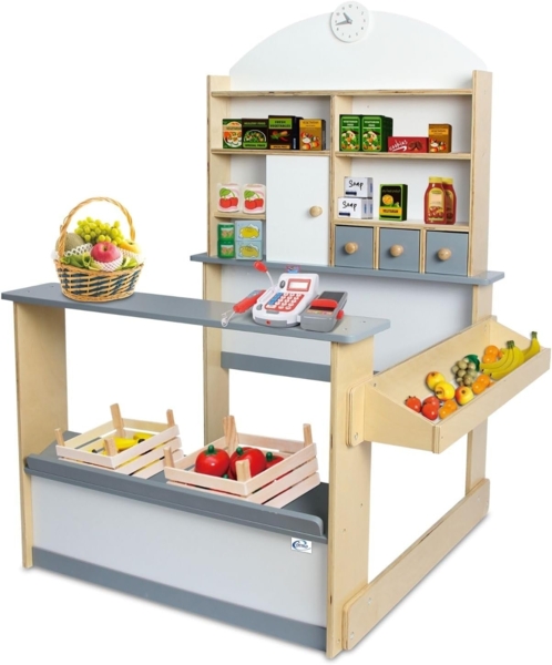 Kaufladen Lilly Weiß / Grau