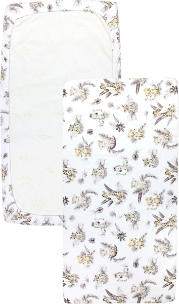 TupTam Spannbettlaken Baby Spannbettlaken Spannbetttuch für Babybett Kinderbett 2er Pack Bild 3