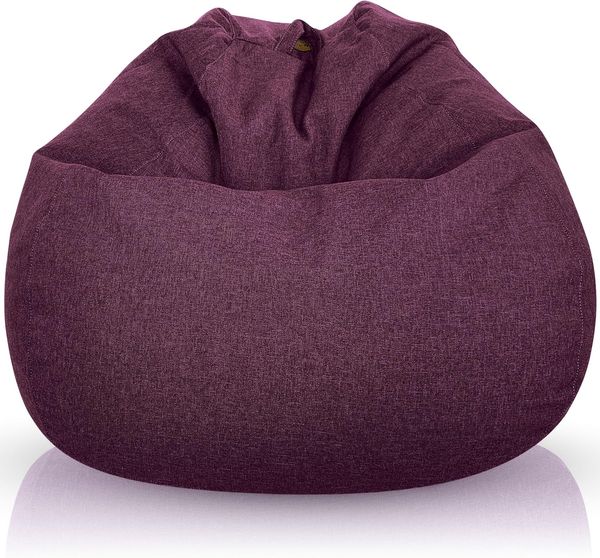 Aiire Gaming Sitzsack XXL mit Füllung - Riesen Bean Bag Chair für Deko, Jungen und Kinder - Bodenkissen Grob, Chill Sessel für Kuschelecke – Relaxo Sitzsäcke Erwachsene Violett