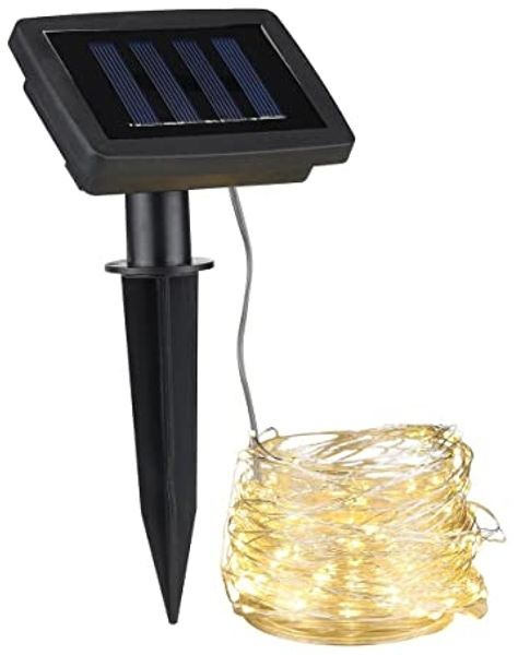 MARELIDA LED-Lichterkette LED Solar Lichterkette Draht 200 LED 20m Lichtsensor Garten Party, 200-flammig