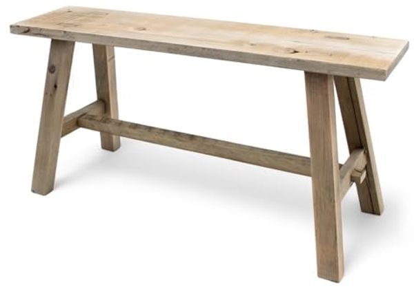 Spetebo Blumenbank Deko Bank aus altem Holz - 58 cm x 27 cm (Stück, 1 St, Dekorative Holzbank), Blumenbank für den Garten