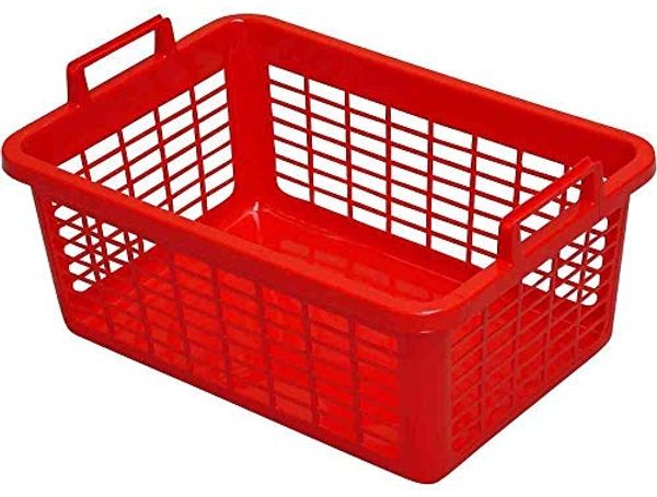 Waschkorb eckig 62 cm rot