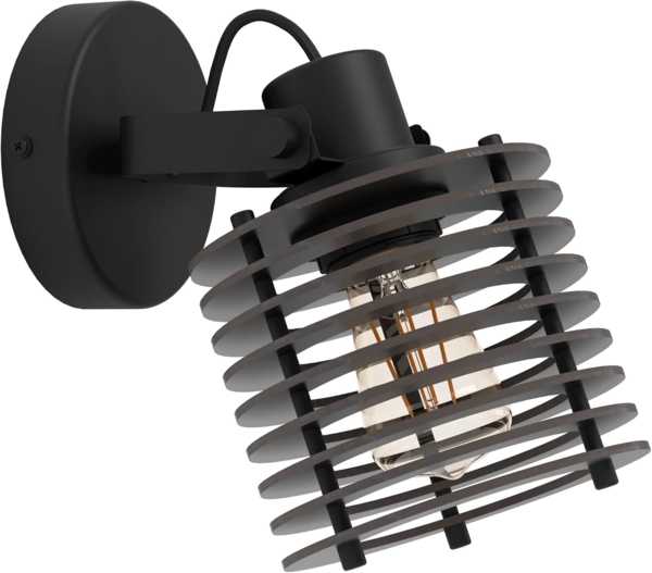 Eglo 900739 Spotleuchte SEGOVIA Stahl schwarz E27 1X40W L:13cm H:19. 5cm dimmbar