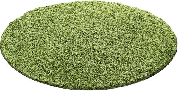 Carpetsale24 Shaggy Hochflor Teppich Wohnzimmer 250x350 (240x340 cm) Grün Modern - Teppich Flauschig, Extra Weich, Pflegeleicht und einfarbig - für Schlafzimmer, Esszimmer - Ideal als Küchenteppich Bild 6