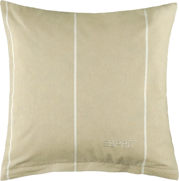 Esprit Bettwäsche HARPLINES Renforcé Kissenbezüge und Bettwäsche, Baumwolle, 2 teilig, 40 x 40 cm 2er Pack in Beige