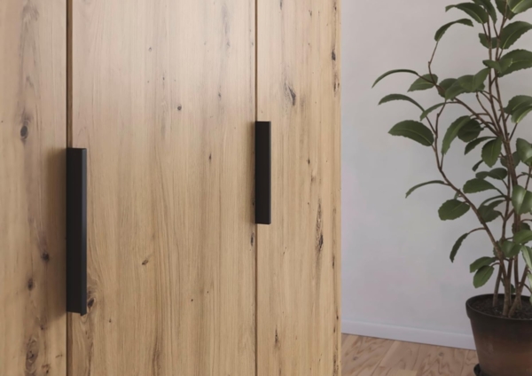 Rauch Möbel Lagoa, Kleiderschrank, Garderobe für Schlafzimmer, Kinderzimmer, Jugendzimmer 3-türig, mit Zubehör Premium, Farbe Eiche Artisan, Holz, Breite 136 Bild 7