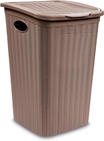 Stefanplast Elegance Wäschekorb, Beige, 28. 5 x 39 x 54 cm Bild 1