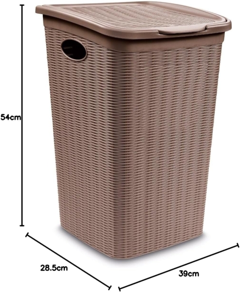 Stefanplast Elegance Wäschekorb, Beige, 28. 5 x 39 x 54 cm Bild 2