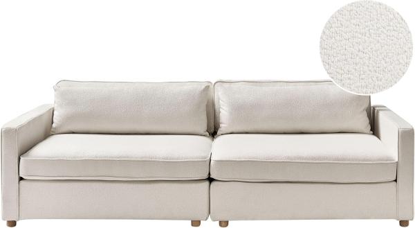 3-Sitzer Sofa Bouclé cremeweiß VINSTRA