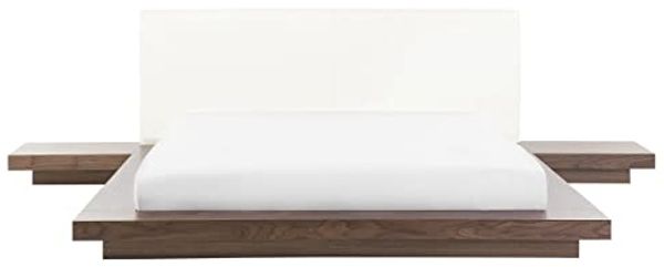 Bett Holzfarbton Lattenrost 160x200 cm ZEN