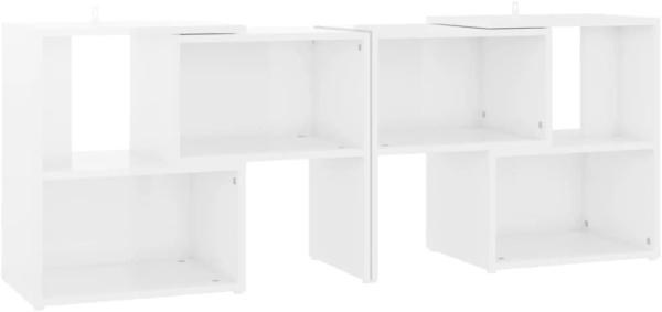 vidaXL TV-Schrank Hochglanz-Weiß 104x30x52cm Holzwerkstoff 808356