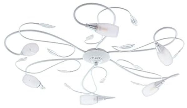 EGLO GERBERA 2 LED Deckenleuchte weiß, silber 6xG9