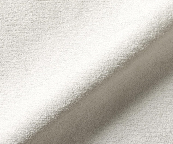 Drehstuhl Nube-Flex Bouclé Soft Beige Fußkreuz Weiß 360° drehbar Wippfunktion Taschenfederkern Bild 4