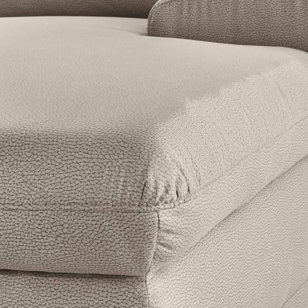 Mivano Wohnlandschaft Coast / Große Sofagarnitur in U-Form / Mit Ottomane links und Recamiere rechts / 334 x 88 x 217 / Mikrofaser: sand Bild 4