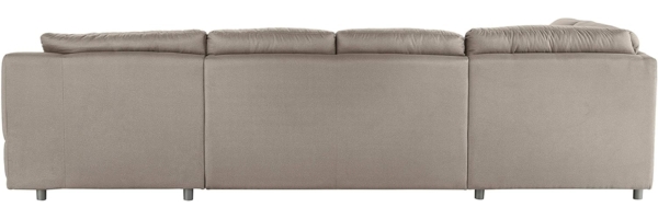 Mivano Wohnlandschaft Coast / Große Sofagarnitur in U-Form / Mit Ottomane links und Recamiere rechts / 334 x 88 x 217 / Mikrofaser: sand Bild 3