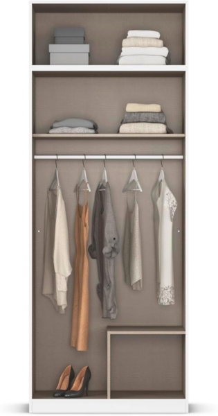 Rauch Möbel Lagoa, Kleiderschrank, Garderobe für Schlafzimmer, Kinderzimmer, Jugendzimmer 4-türig, 2 Schubladen, Farbe Eiche Sonoma, Holz, Breite 91 Bild 7