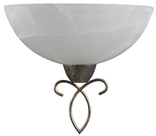 Lindby Wandleuchte Mohija, Glas Weiß IP20, 1 x 60 W
