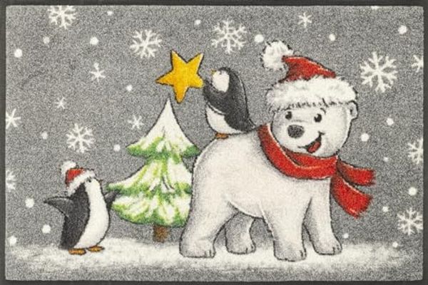 wash+dry by Kleen-Tex Fußmatte Polar Friends, rechteckig, Höhe: 7 mm