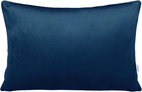 beties Kissenbezug Samt&Sonders, (1 Stück), kleine Samt Kissenhülle ca. 25x35 cm admiral-blau
