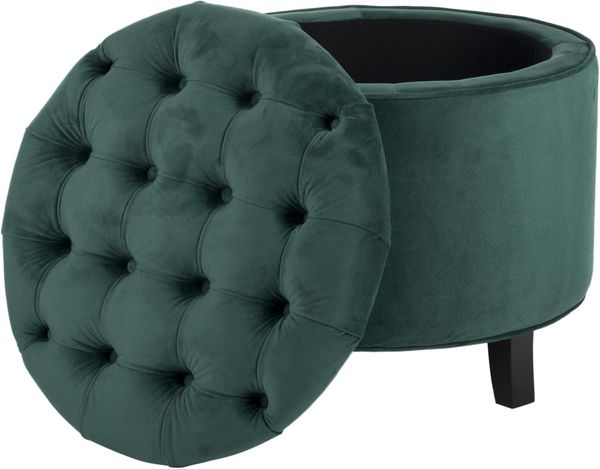 SAFAVIEH Upholstered Ottoman, in Marine, 55 X 55 X 50 Bild 3