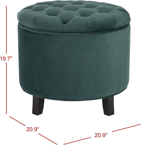 SAFAVIEH Upholstered Ottoman, in Marine, 55 X 55 X 50 Bild 2