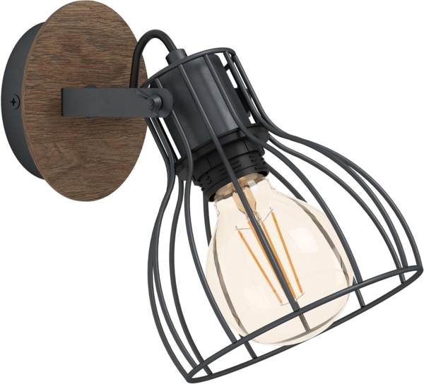 Eglo 98134 Spotleuchte SAMBATELLO braun, silber Ø12cm E27 1X40W dimmbar