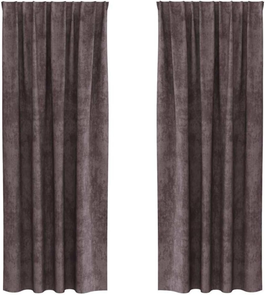 vidaXL Vorhang mit Vorhängen 2 pcs Braun 245 x 140 cm Samt 4107696