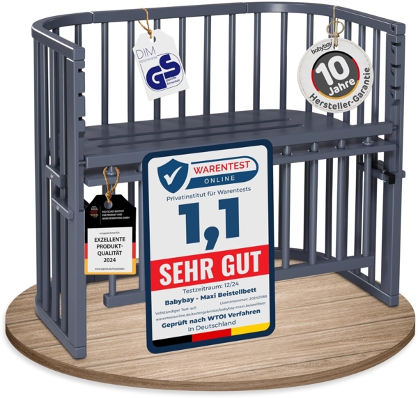 Tobi babybay Beistellbett Maxi Comfort Plus natur