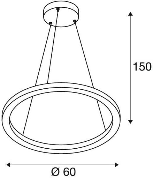 SLV Leuchte 1002910 ONE 60 DALI Indoor LED Pendelleuchte weiß Bild 8