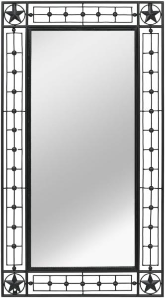 vidaXL Wandspiegel Rechteckig 60x110 cm Schwarz [245926]