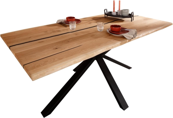 Woodroom Esstisch Gotha (Wildeiche massiv geölt), Tisch, Esszimmertisch