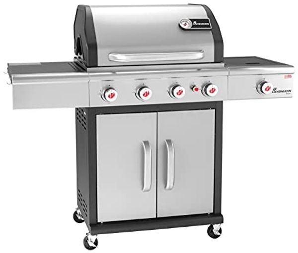 Landmann Gasgrill, Triton PTS 4.1, Edelstahl silber, 150 x 56,5 x 142 cm