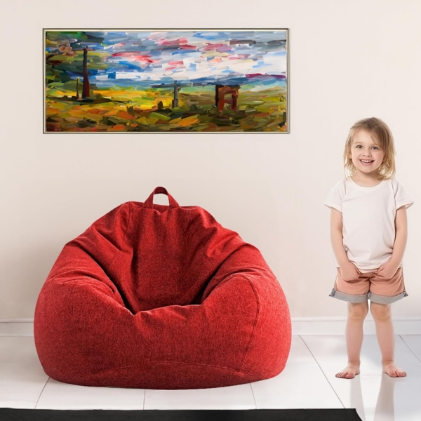 AD.CON Sitzsack mit ECO Füllung, Rot, 80 x 90 x 50 185L, EPS-Perlen Bild 9