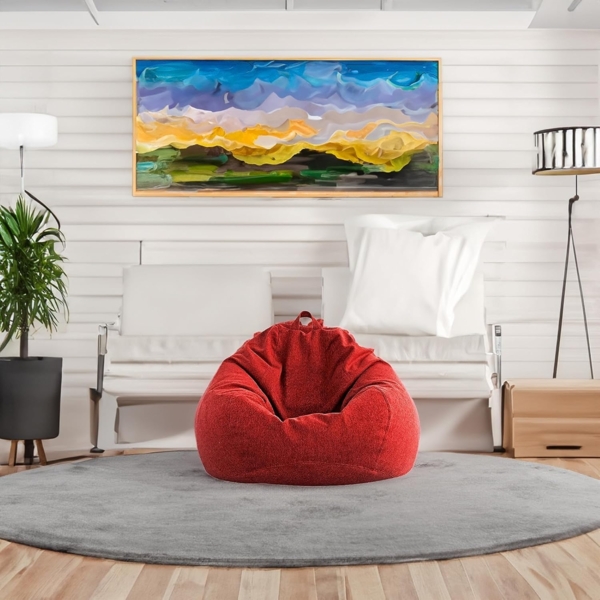 AD.CON Sitzsack mit ECO Füllung, Rot, 80 x 90 x 50 185L, EPS-Perlen Bild 6