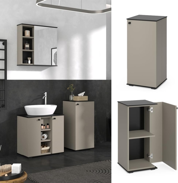 Midischrank Joli Greige 37 x 78 cm Vicco Bild 4