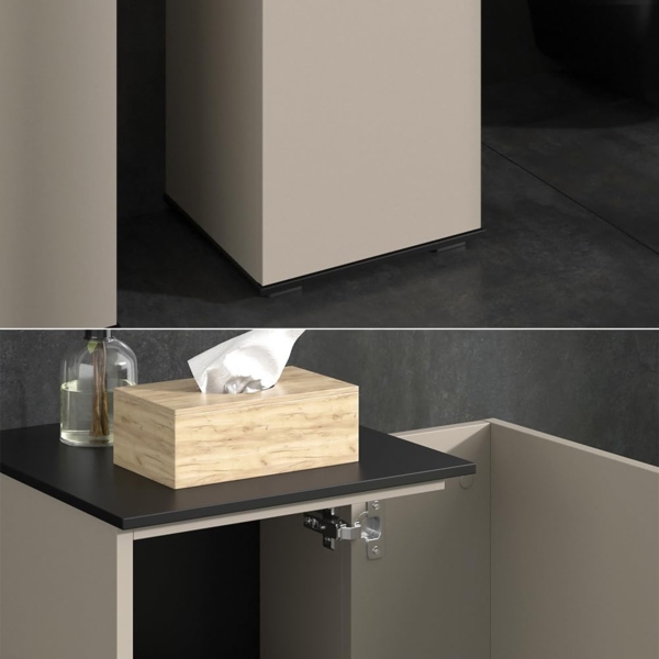 Midischrank Joli Greige 37 x 78 cm Vicco Bild 5