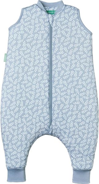 molis&co - Baby Schlafsack mit Füßen 2.5 TOG - Ganzjahres Schlafsack - Babyschlafsack mit Beinen - 100% Baumwolle (Oeko-TEX 100), Winterschlafsack Premium Qualität - Blue Garden (80 cm)