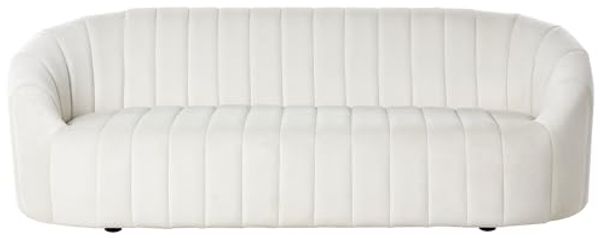 3-Sitzer Sofa Samtstoff cremeweiß MALUNG