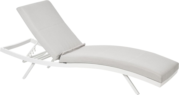 Gartenliege Metall Hellgrau AMELIA