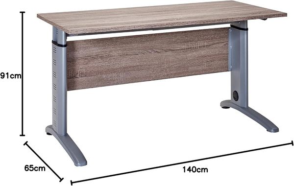Möbelpartner Till Schreibtisch, trüffeleiche Dekor, 140 cm breit Bild 2