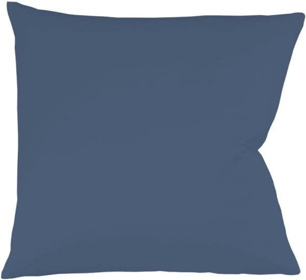 Fleuresse Mako-Satin-Kissenbezug uni colours 6073 denim 50x50 cm