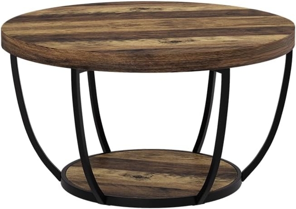 Couchtisch Arvina Eiche rustikal 80 x 80 cm Vicco