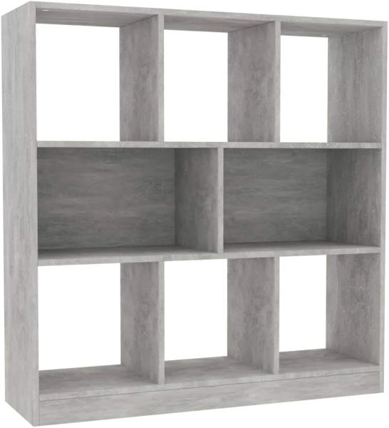 vidaXL Bücherregal Betongrau 97,5x29,5x100 cm Holzwerkstoff 800175