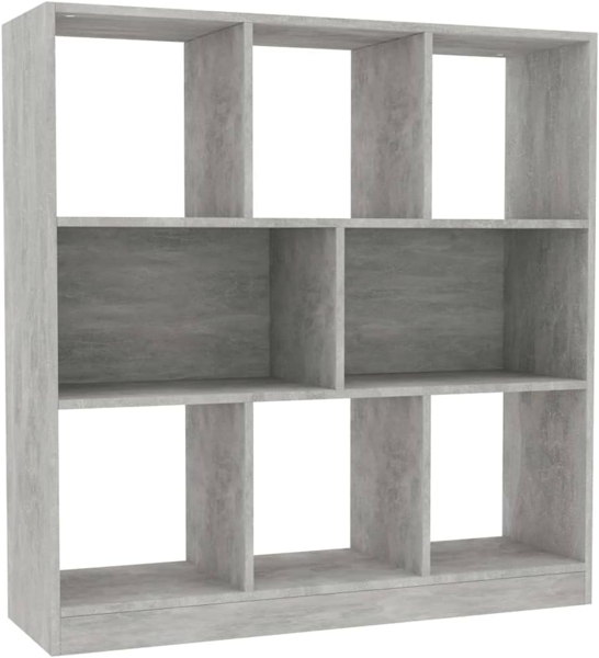 vidaXL Bücherregal Betongrau 97,5x29,5x100 cm Holzwerkstoff 800175