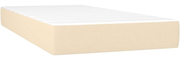 vidaXL Polsterbett mit Matratze und LED-Beleuchtung Creme 200x200 cm Bild 6