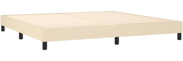 vidaXL Polsterbett mit Matratze und LED-Beleuchtung Creme 200x200 cm Bild 5