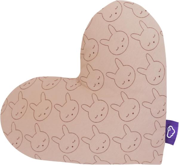 Kuschelkissen Herz Kuschelhase beige, 38 x 30 x 12 cm